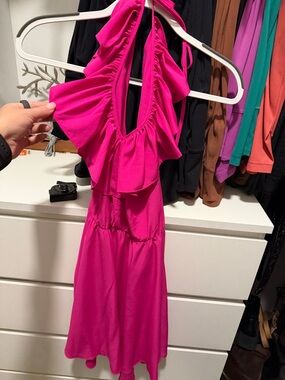 Bright pink NWT halter type dress